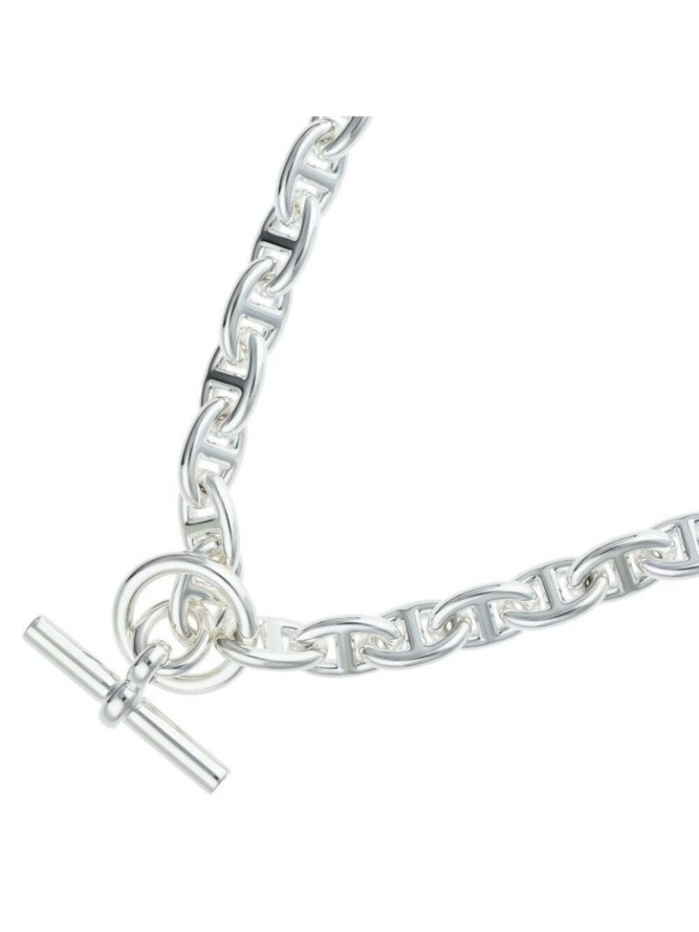 Hermes Chaine D'ancre Silver Choker Necklace PM